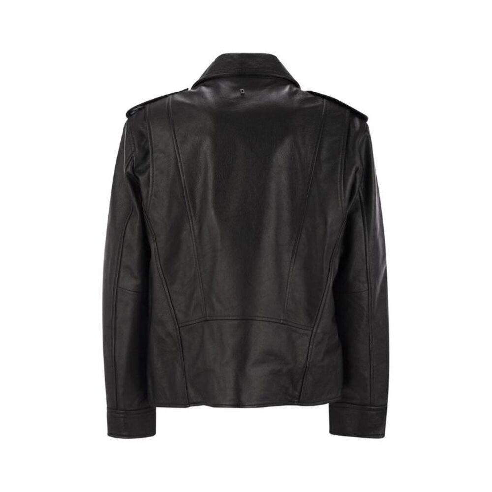DONDUP Men's Leather Biker Jacket Men BLACK Outerwear